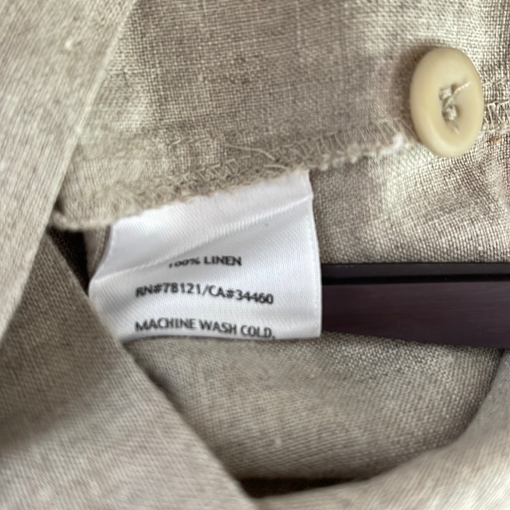 Eileen Fisher Linen Wide Leg Capri Pants Size Petite Medium - Picture 6 of 7